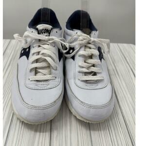 Saucony Hornet S2454-2 Men's White Blue Suede Lace Up Lifestyle Sneakers Shoes 8